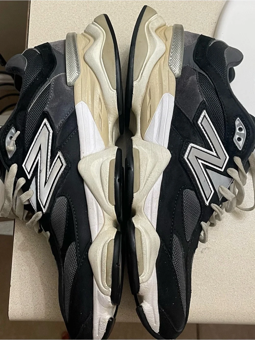 New Balance Black and White Men's Athletic Sneakers